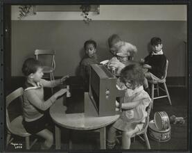 New York Association for the Blind, Interior, Children in Playroom.