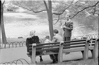 Men Are Such Wolves [Man talking to a woman in the park.]