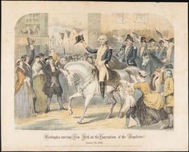 Washington entering New York on the Evacuation of the Royalists