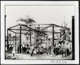 [School children in playground.]