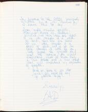 [Letter from BAD in TDS's black book.]