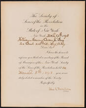 The Society of Sons of the Revolution in the State of New York