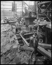 Woolworth Building, From Broadway Looking West [Construction zone.]