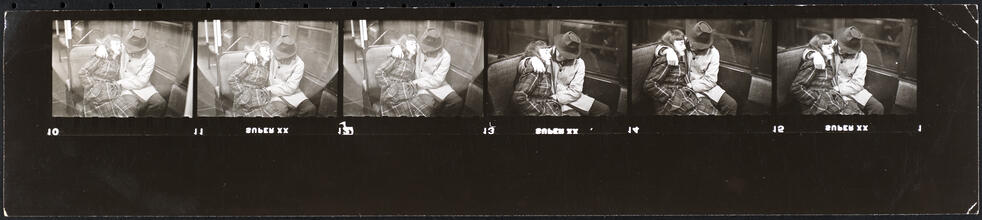 Life and Love on the New York City Subway [Couple sleeping on a subway.]