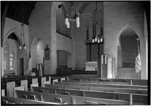 Evangelical Lutheran Church of Incarnation. Pulpit and desk.