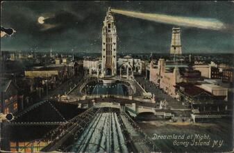 Dreamland at Night, Coney Island, N.Y.