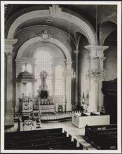 209 Broadway. St. Paul's Church. Interior, restored chancel