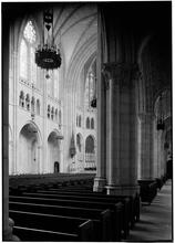 Riverside Church. From right side aisle to chancel.