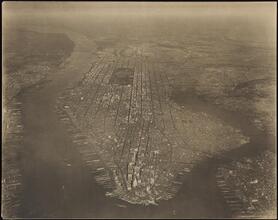 [Aerial view of Manhattan.]
