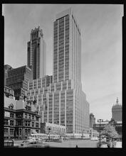100 Park Avenue. Apartment building, view from ground.