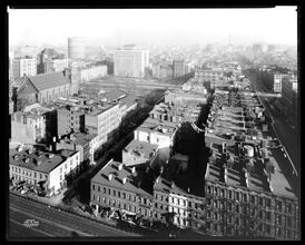 130 East 15th Street. View looking east, Stuyvesant Square Park, from 16th and 17th floors.
