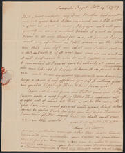 Letter from Mary De Lancey to John De Lancey, October 29, 1789