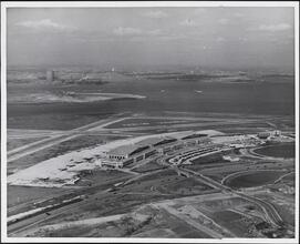 [Aerial view of La Guardia Airport.]