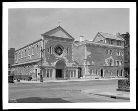 10th Avenue and 21st Street, N.W. corner. Church of Guardian Angels, general view, church and school.