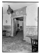 West side Y.M.C.A. Cafeteria door and vista to lobby.