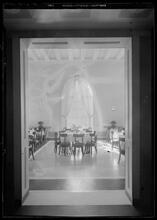 Cosmopolitan Club. Dining room from entrance.