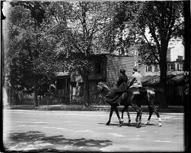 On horseback, Sunday morning