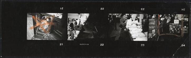 The 5 and 10 [Child pushing a stroller and people shopping at Woolworth's.]