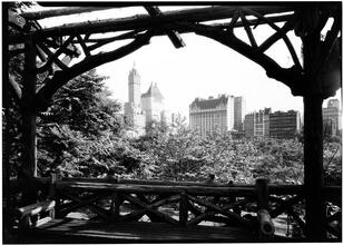 New York City views. Savoy-Plaza and Sherry Netherlands group framed in pergola, 2.