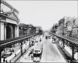 [The Bowery, north from Grand Street.]