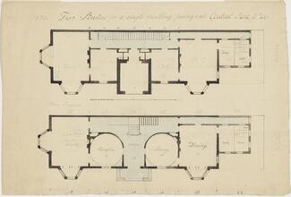 Two Studies for a Single Dwelling, Facing East, Central Park, 8th Av.