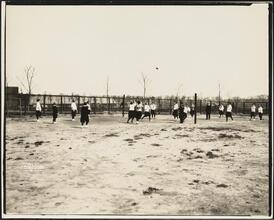 Redwing Club. Women's sports and calisthenics group playing volleyball