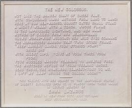 [Plaque on Statue of Liberty.]