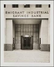 51 Chambers Street. Emigrant Industrial Savings Bank. Entrance