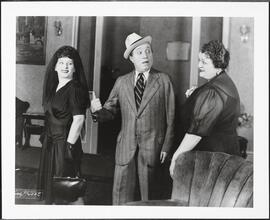 [Rose Goldberg, Jacob Jacobs and Betty Jacobs in an unidentified production.]