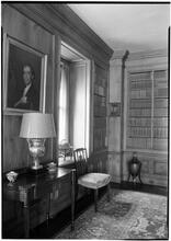 Alice Duer Miller [residence]. Living room and globe detail.
