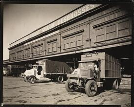 Trucks, West and Desbrosses Streets