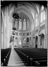Riverside Church. General interior to chancel from left aisle.