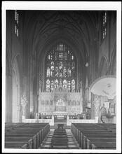 Broadway and Wall Street. Trinity Church altar.