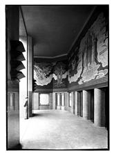 Rockefeller Center. RCA Building, Sixth Avenue entrance from inside pillars.