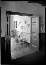 Walter Seligman [residence]. Living room to bar.