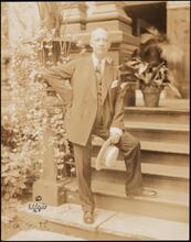 [Al Smith at the Executive Mansion.]