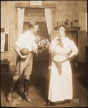 ["Believe Me Xantippe" theater still.]