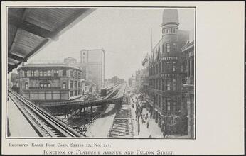 Junction of Flatbush Avenue and Fulton Street.