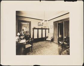 [Residence. Interior, study.]