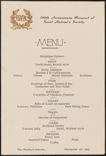 149th Anniversary Banquet of Saint Andrew's Society.