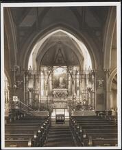 East 51st Street and Park Avenue, southwest corner. St. Bartholomew's Church. Interior, chancel