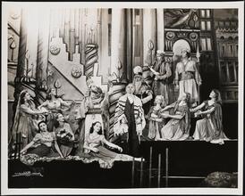 ["A Flag Is Born" theater still.]