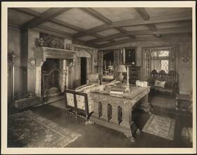 [Interior, parlor or study.]