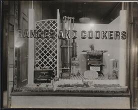 [Display window, gas appliances.]