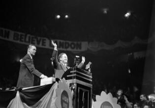 [United States presidential election of 1936, Republican rally.]