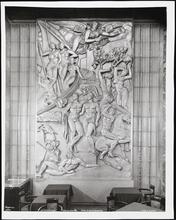 [S.S. "Normandie", Dining Salon, Port Side Forward, Cabin Class.]