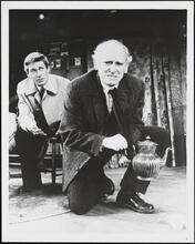 [Barnard Hughes as Da and Brian Murray as Charlie Now in "Da".]