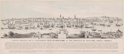 A South Prospect of Ye Flourishing City of New-York in the Province of New York, North America