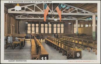 U.S. Immigration Station, Ellis Island, New York. Primary Examination.