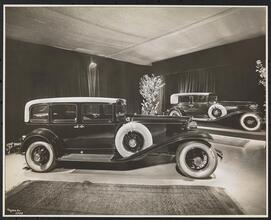 Auburn Sales Co., Cord Front Drive Car Exhibit, two cars.